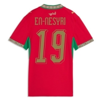 Camiseta Marruecos Youssef En-Nesyri #19 Primera Equipación Replica Mundial 2026 para mujer mangas cortas